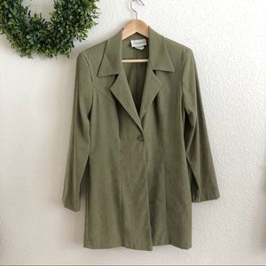 Women’s Vintage Gantos Olive Green Faux Suede Coat